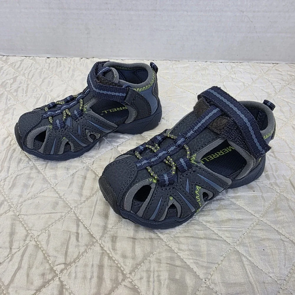 Merrell Kid's Hydro Junior Sport Sandal Blue/Green Size 6M TODDLER